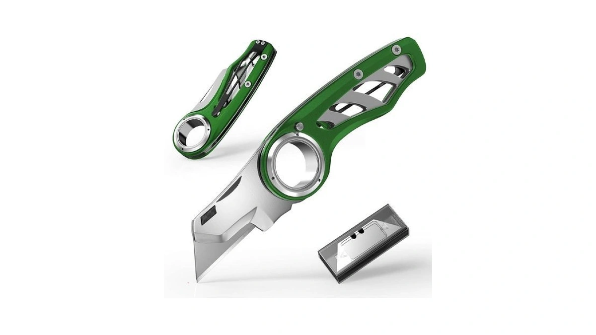 Folding Utility Knife Pocket Knife, Heavy-duty Box Cutter With Aluminum