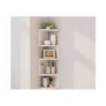 Frawenleco No-drill Modern Corner Shelf Wall Mount, 5-tier Floating Storage