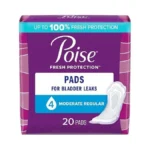 Poise Incontinence Pads & Postpartum Incontinence Pads, 4 Drop Moderate
