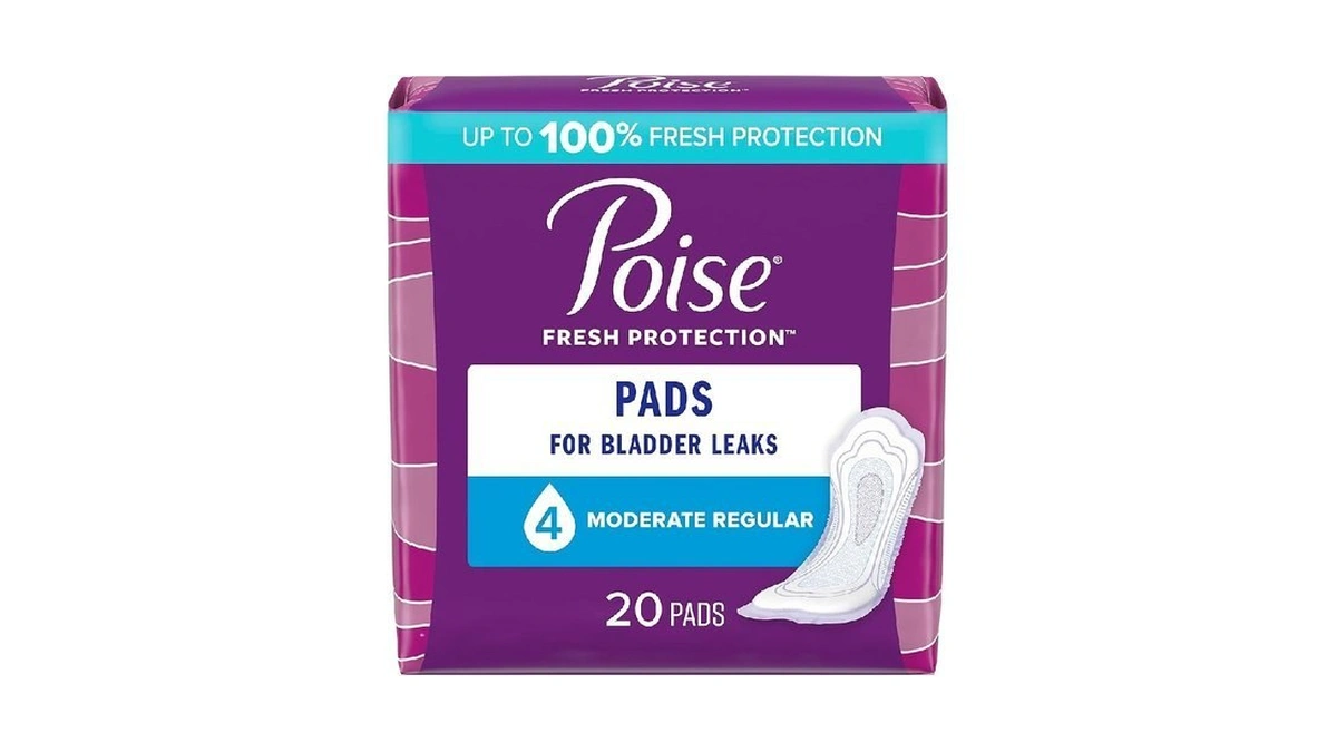 Poise Incontinence Pads & Postpartum Incontinence Pads, 4 Drop Moderate
