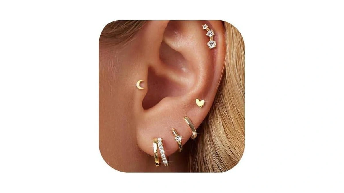 Small Gold Hoop Earrings For Women Dainty Gold Earrings| 14k