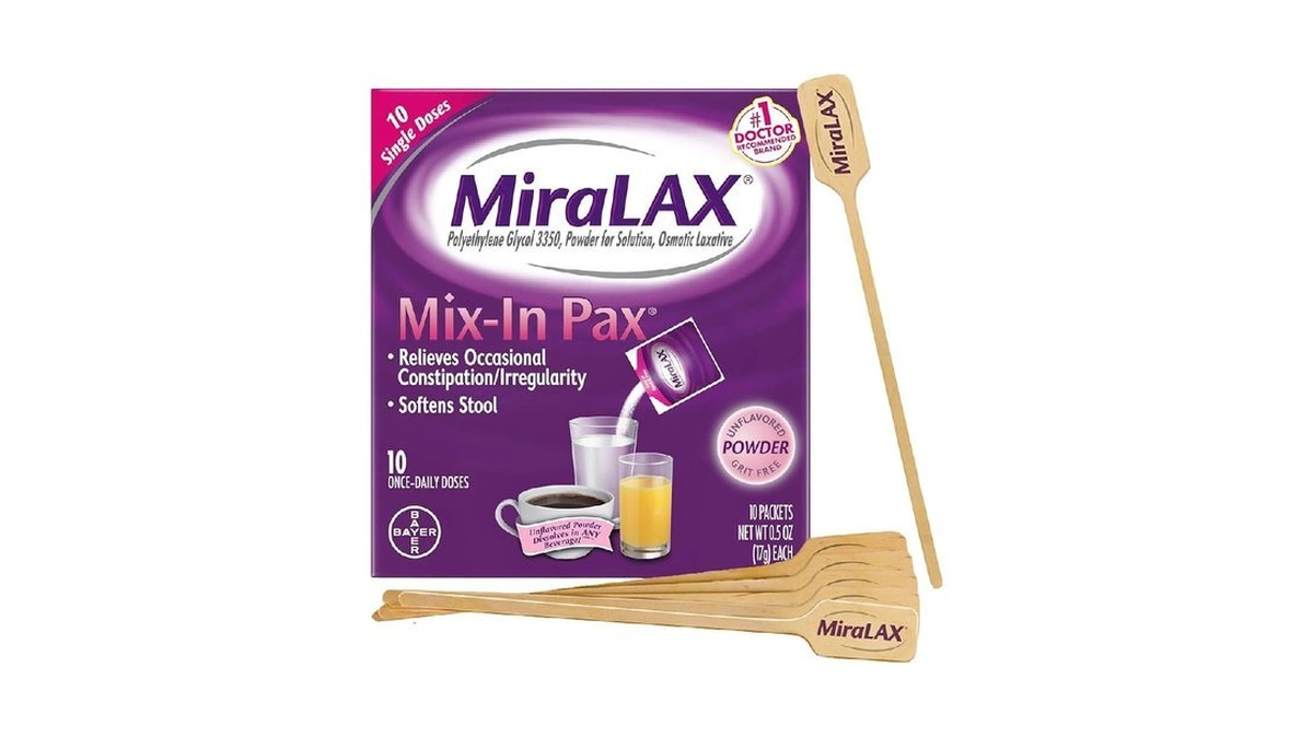 Miralax Gentle Constipation Relief Laxative Powder, Stool Softener With Peg
