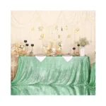 Eternal Beauty Mint Green Tablecloth, 50x80 Inch Square Rectangle Table