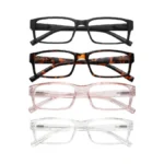 Wenlcck Rectangle Reading Glasses For Men And Women With Spring