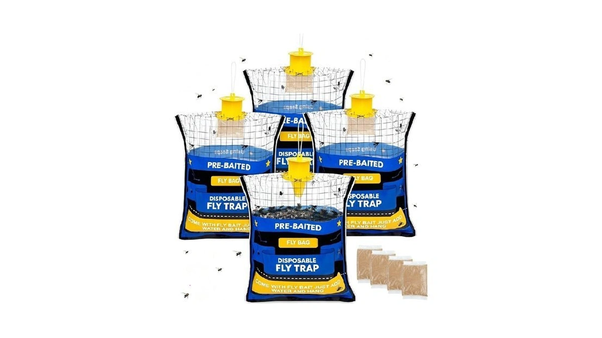 4 Pack Fly Traps Outdoor Fly Trap Bags For Patio