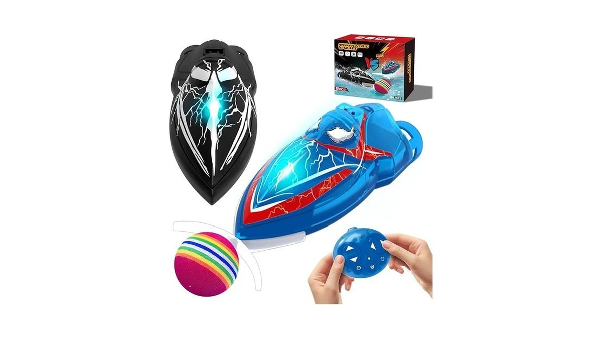 Fromeasy 2-pack Mini Rc Boats With Floating Ball – 2.4ghz