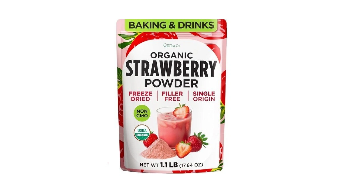 Usda Organic Freeze Dried Strawberry Powder For Smoothies, Baking &
