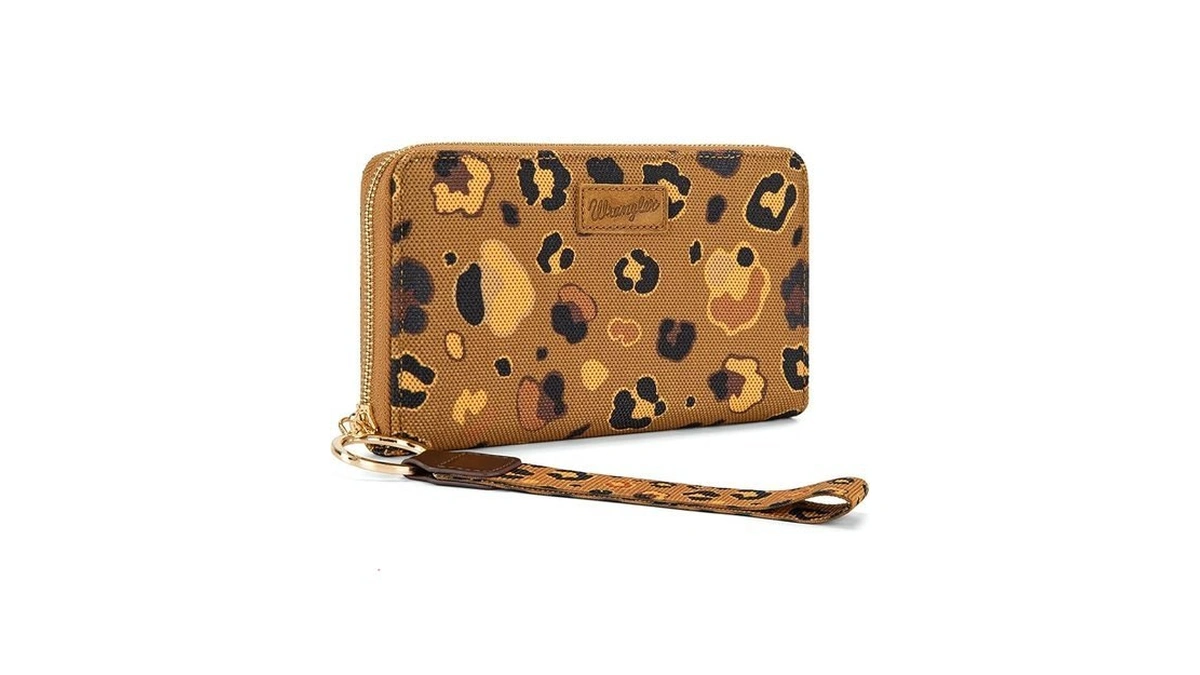 Montana West X Wrangler Women's Wallets Leopard Print Wristlet Wallets