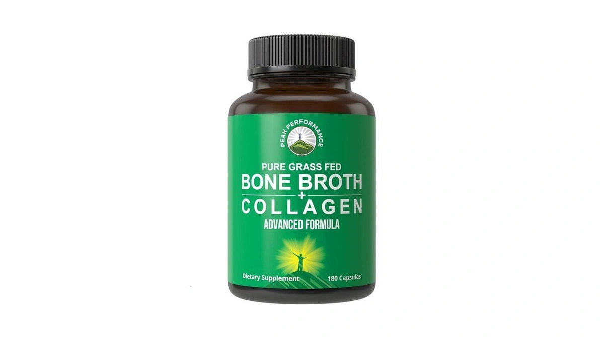 Peak Performance Bone Broth Collagen Capsules - 180 Pills Of