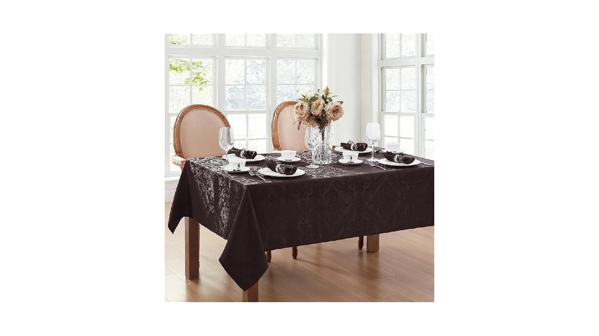 Elrene Home Fashions Caiden Elegance Damask Waterproof, Stain & Wrinkle