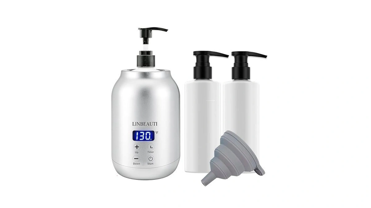 Linbeauti Massage Oil Warmer With Two Oil Bottle Dispenser, Lotion