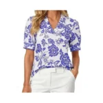 Grace Karin Women Boho Floral Tops, Summer Puff Short Sleeve