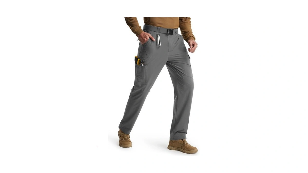 Libin Men's Work Pants Hiking Cargo Pants Water Resistant Stretch