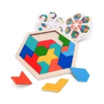 Vanmor Wooden Tangram Puzzle Brain Teaser For Kids Ages 3-8