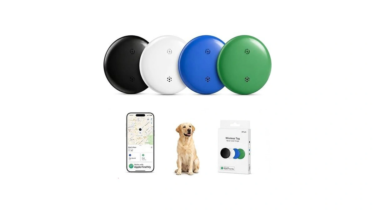 Air Tags Tracker 4 Pack:bluetooth Item Finder Works With Apple