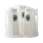 Upgraded Rotatable Coffee Cup Dispenser With 3 Compartments, Atavarna Cups