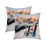 Batmerry White Winter Snow Throw Pillow Covers,colorful Three Decorative Pillow