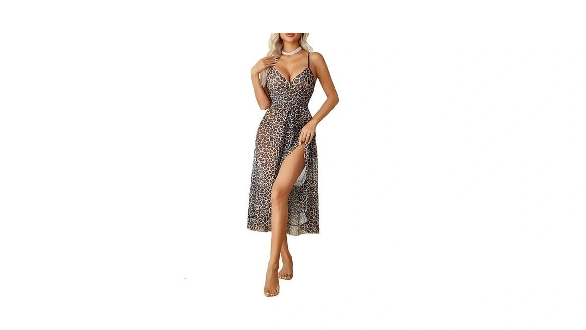 Avidlove Lingerie For Women Lace Babydoll Chemise Long Mesh Nightgown