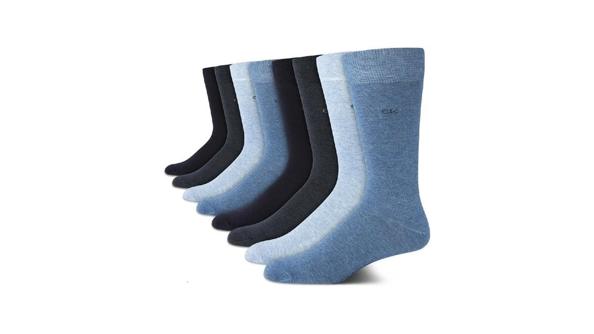 Calvin Klein Men's Dress Socks - 8 Pack Breathable Cotton