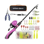 Urban Deco Kids Fishing Pole, Kids Fishing Starter Kit Rod