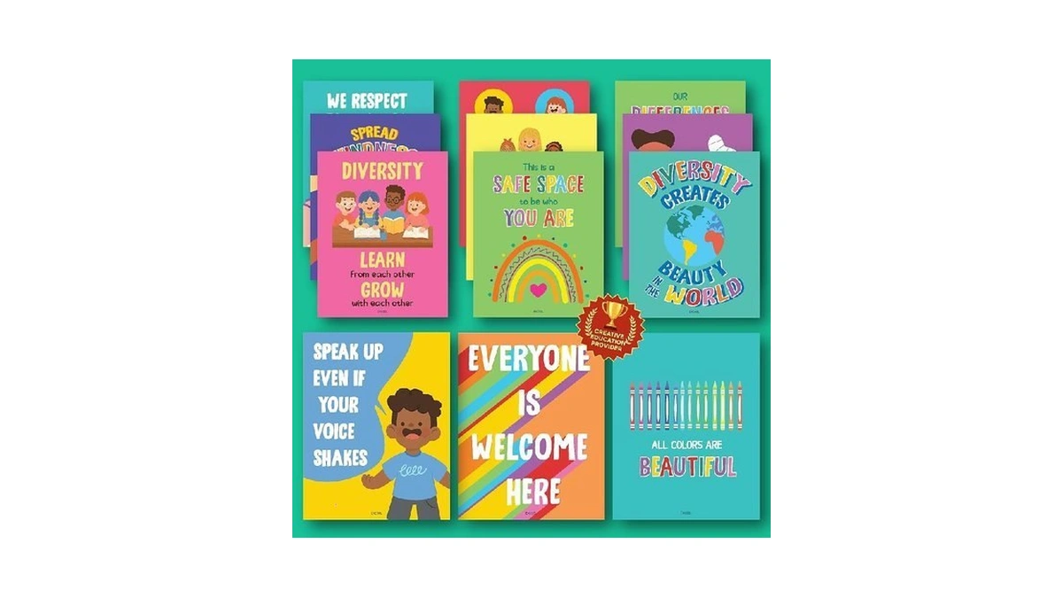 Excool Club Diversity Posters For Classroom - Everyone Is Welcome