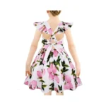 Floral Little Girls Toddler Backless Summer Dresses Clothes,d8,4-5 Years(120)