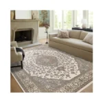Superior Indoor Area Rug, Plush Carpet Cover, Traditional Oriental Medallion,