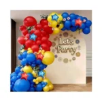 Carnival Circus Balloon Garland Arch Kit, 160pcs Red Yellow Blue
