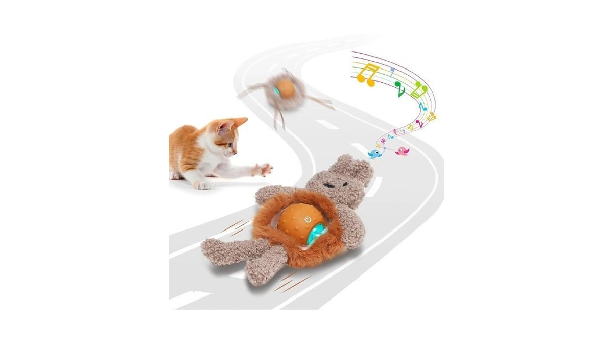 Salodal Interactive Cat Toys For Indoor Cats,fast Moving Ball With