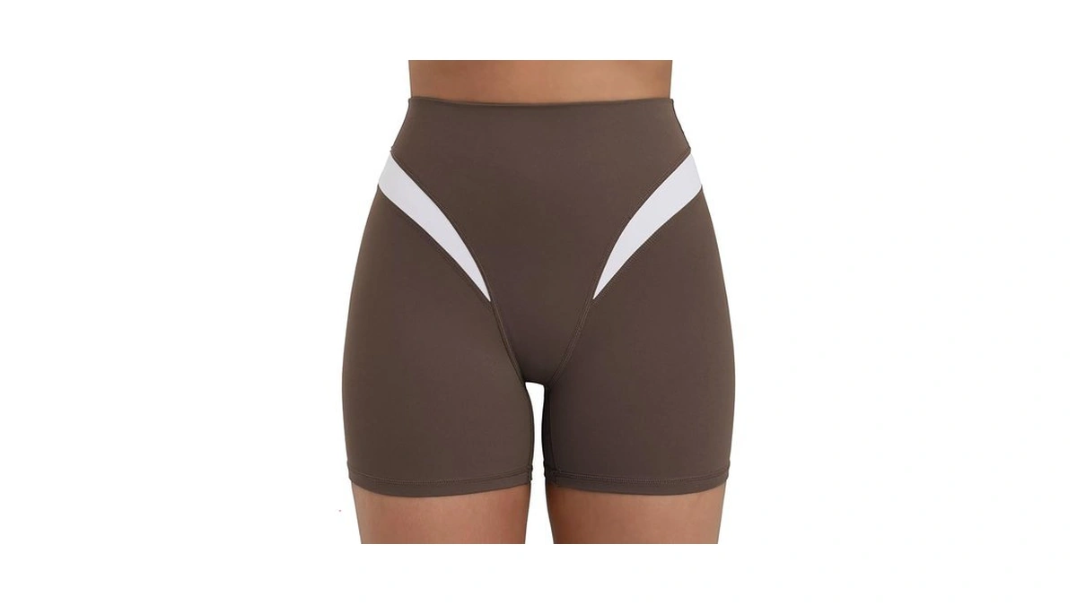 Sunzel Colorblock Biker Shorts Women High Waist Tummy Control –