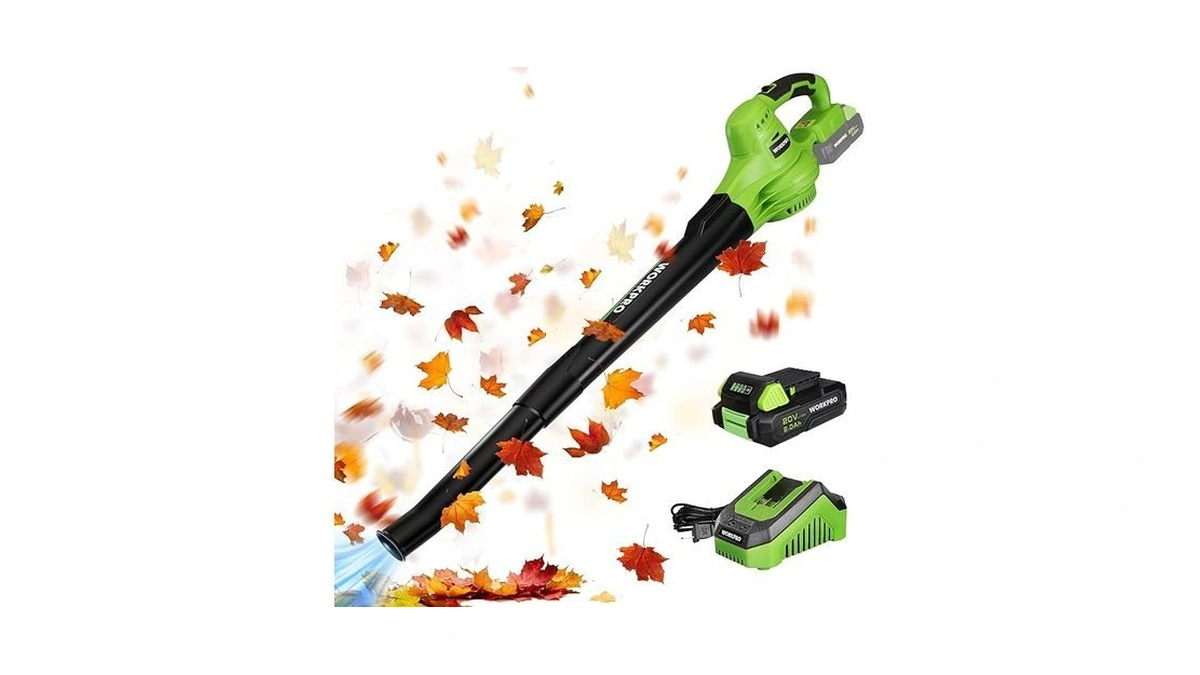 Workpro Cordless Leaf Blower, 20v Battery Powered Leaf Blowers For