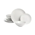 10 Strawberry Street Simply Coupe Dinnerware Set, White, Service For