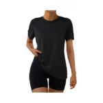 Automet Women's Workout Tops Short Sleeve Gym Shirts Yoga Moisture