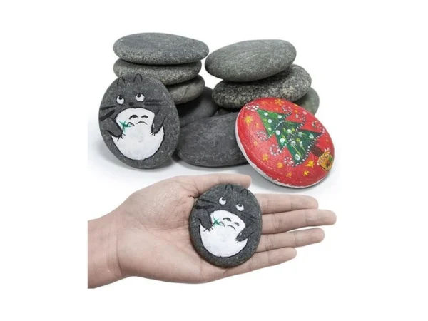 Markdang Rocks For Painting 10 Pcs 2.7-4” Large River Rock