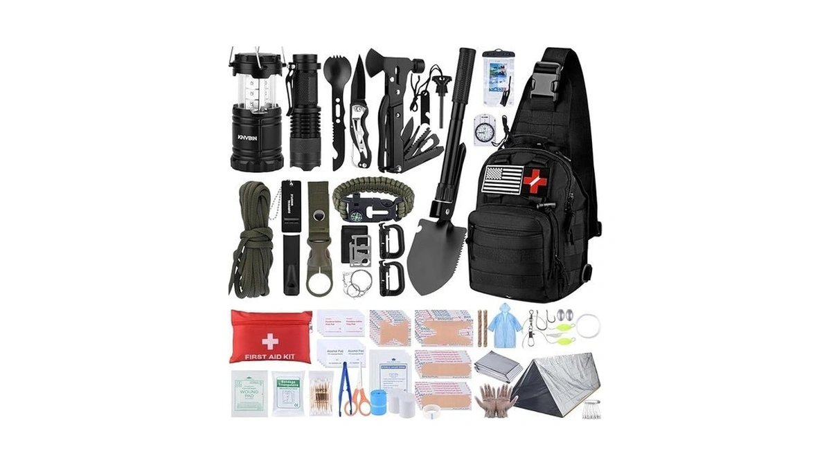 Survival Kit, 250pcs Survival Tools Tactical Gear And Trauma Bag,