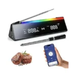 2 In 1 Wireless Meat Thermometer With 1 Wired Probe,