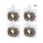4pcs Christmas Wreath Storage Container, 25" Large Moving Bags Garland