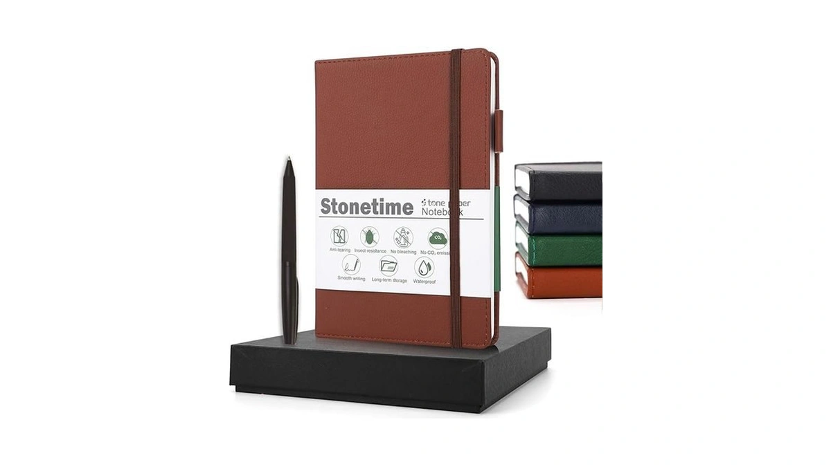 Stone Paper Notebook For Women Men, A5 Waterproof Notebook Hardcover