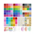 Friendship Bracelet Kit 3mm Seed Beads, 30000 Pcs 8/0 96