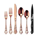 Runfly Retro Royal Rose Gold/copper 48 Pieces Flatware Set, Gorgeous