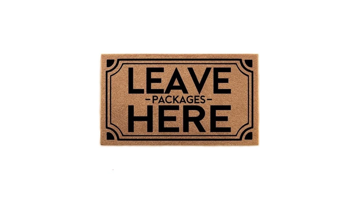 Lyyanzu Leave Packages Here Personalized Custom Door Mat 30x18, Monogram