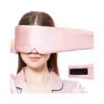 Solzek Silk Sleeping Mask Large Wrap-around Blindfold With Adjustable Velcro