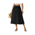 Lepunuo Women's High Waisted A-line Midi Skirt Flowy 2026 Summer
