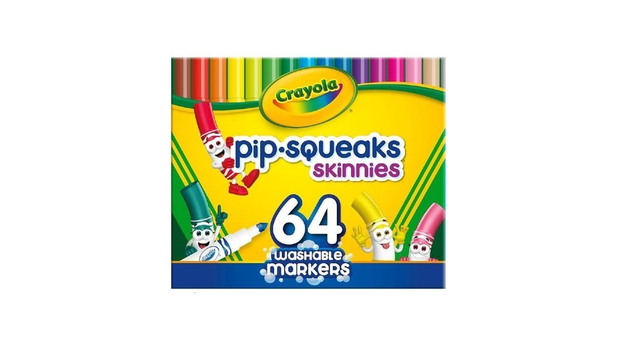 Crayola Pip-squeaks Skinnies Washable Markers (64ct), Mini Markers For Kids,