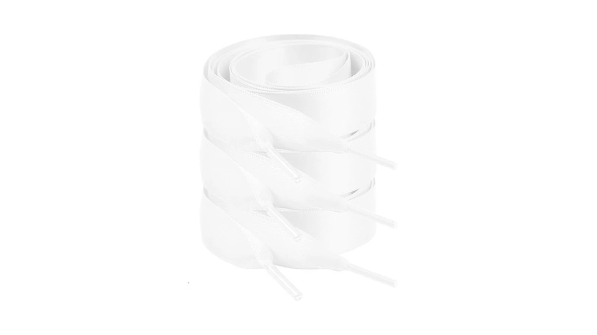 Ciormis 3 Pairs Ribbon Shoe Laces Women- 3/4" Wide Flat