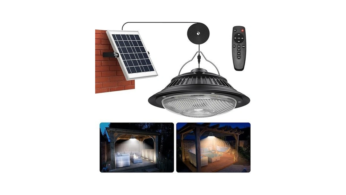 Uponun Solar Pendant Lights Motion Sensor, 5 Modes Dimmable 6000k/4000k/3200k