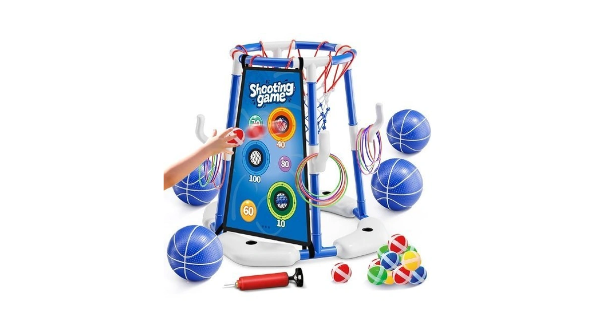 Pool Basketball Hoop For Kids Ages 4-8 & 8-12 -