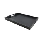 Sililun Rectangular Serving Breakfast Tray - Black Wood Tray Wooden