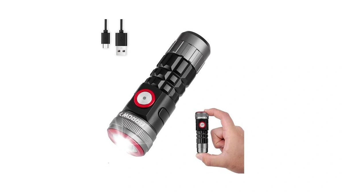 Arrow 1000 Lumens Edc Flashlight With Clip, Usb-c Rechargeable Led