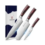 Keemake 3 Pieces Knife Set, High Carbon Stainless Steel Chef